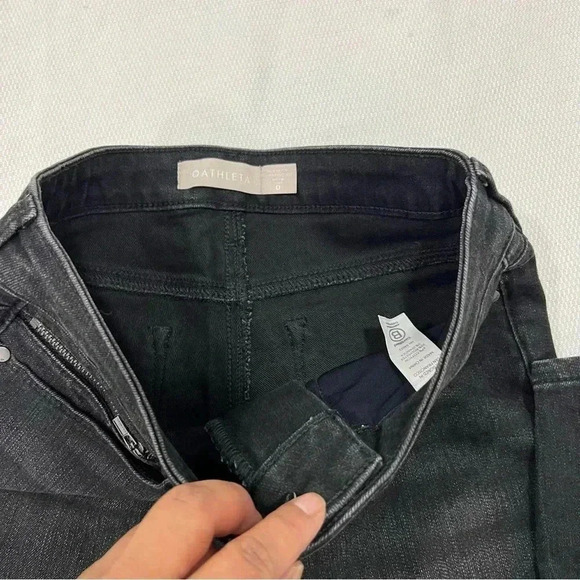Athleta Carbon Wash Black Ultra Skinny Zip Ankle Sculptek Jeans Size 0 - Picture 6 of 12